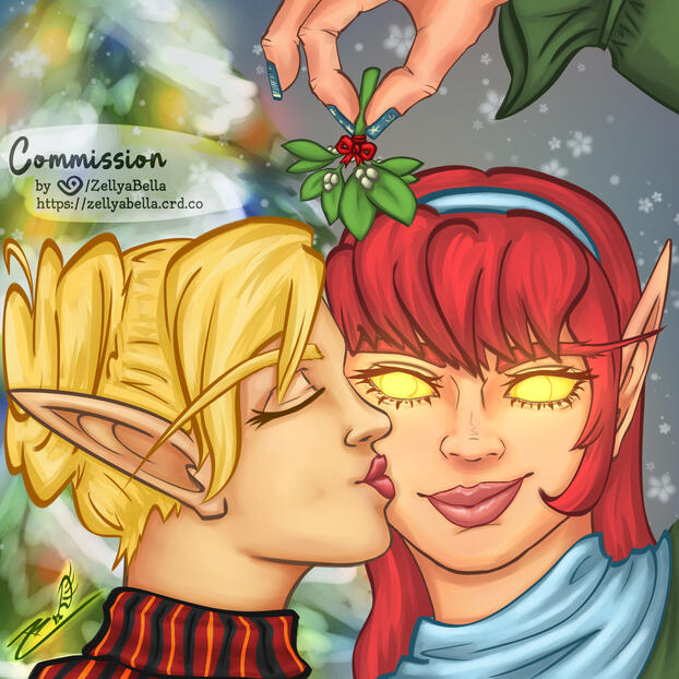 Holiday Couple YCH for Anghell (WoW Comm)