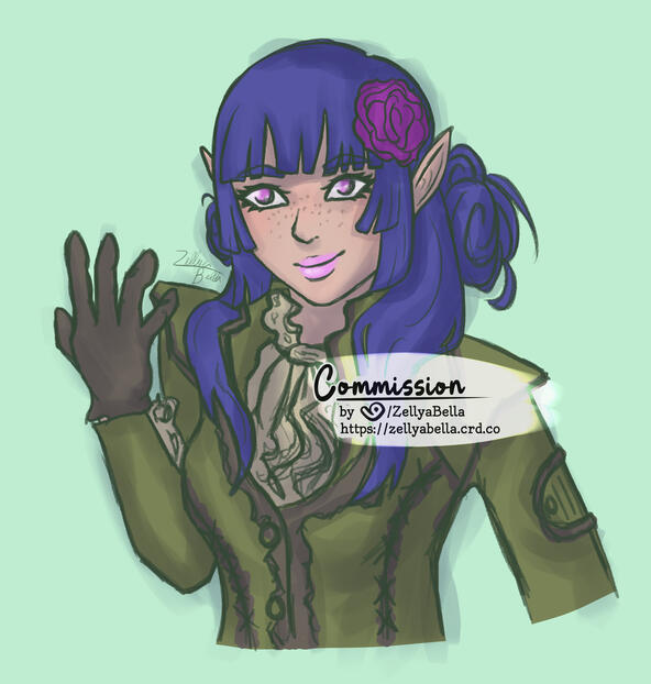 WoW Comm - Colored Bust Sketch