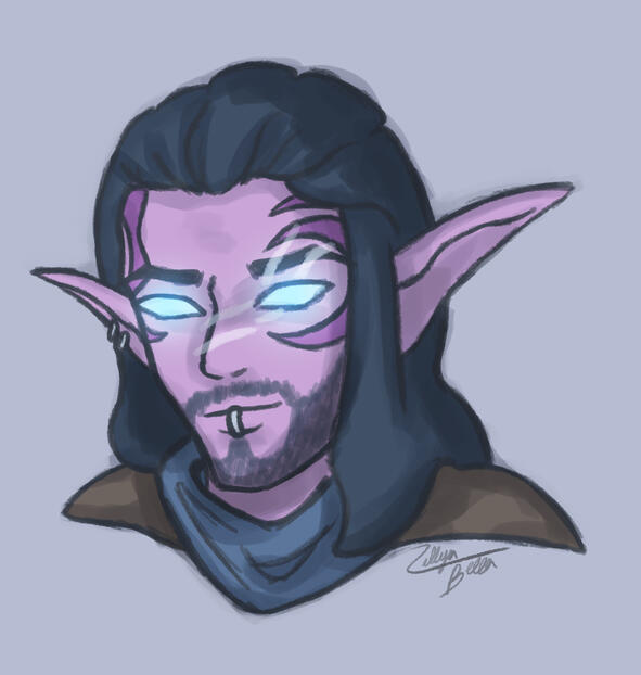 WoW Comm - Colored Headshot Sketch