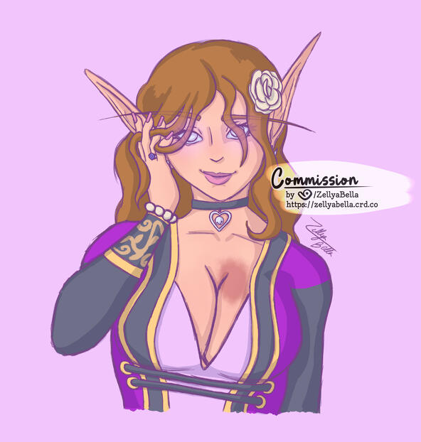 WoW Comm - Colored Bust Sketch