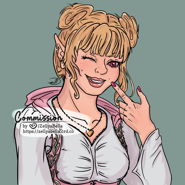 Half-Elf Druid Bust for Lyn (WoW Comm)