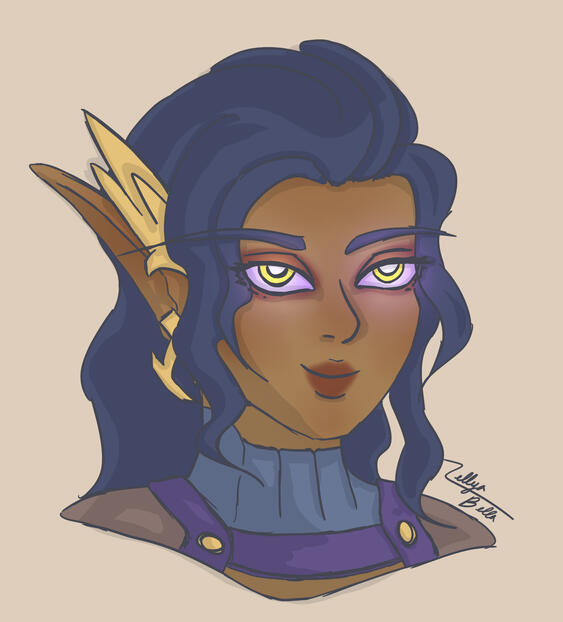 WoW Comm - Colored Headshot Sketch