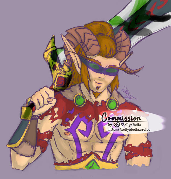 WoW Comm - Colored Bust Sketch